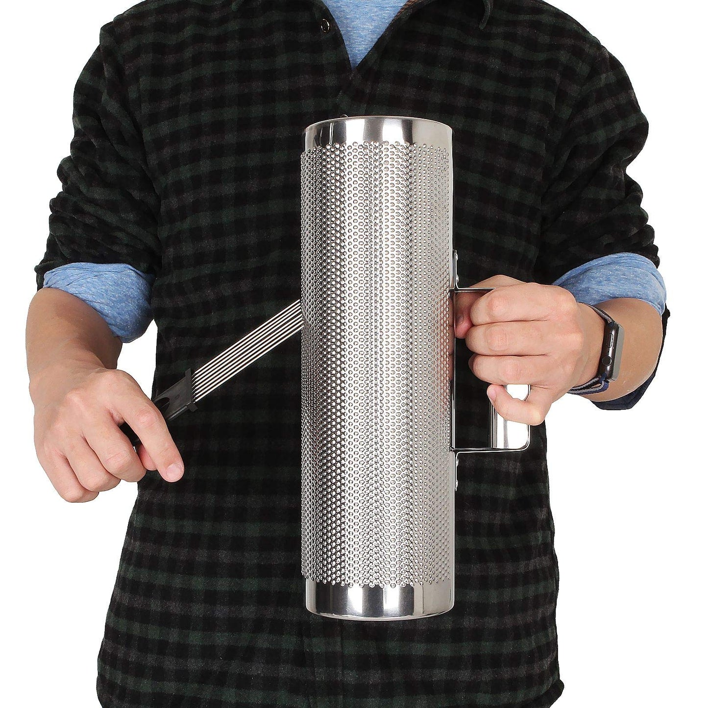 12" x 4" Metal Guiro Shaker Stainless Steel Guiro Instruments with Scraper Musical Instruments Latin Percussion Instrument