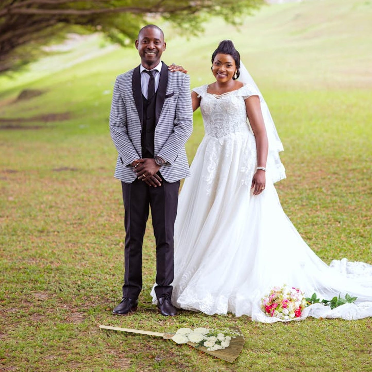 Wedding Broom for Jumping Ceremony, Jumping The Broom for Wedding, Decorative DIY Broomstick, for African American