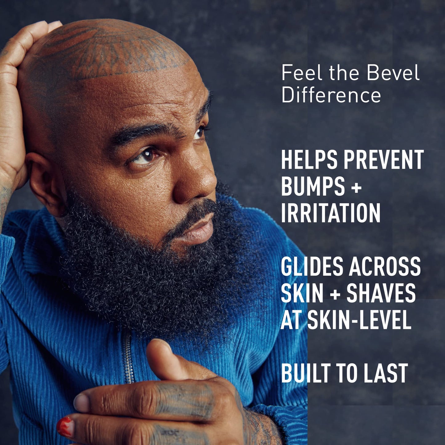 Bevel Safety Razor with Brass Weighted Handle and 10 Double Edge Safety Razor Blade Refills, Single Blade Razor for Men, Designed for Coarse Hair to Prevent Razor Bumps, Black