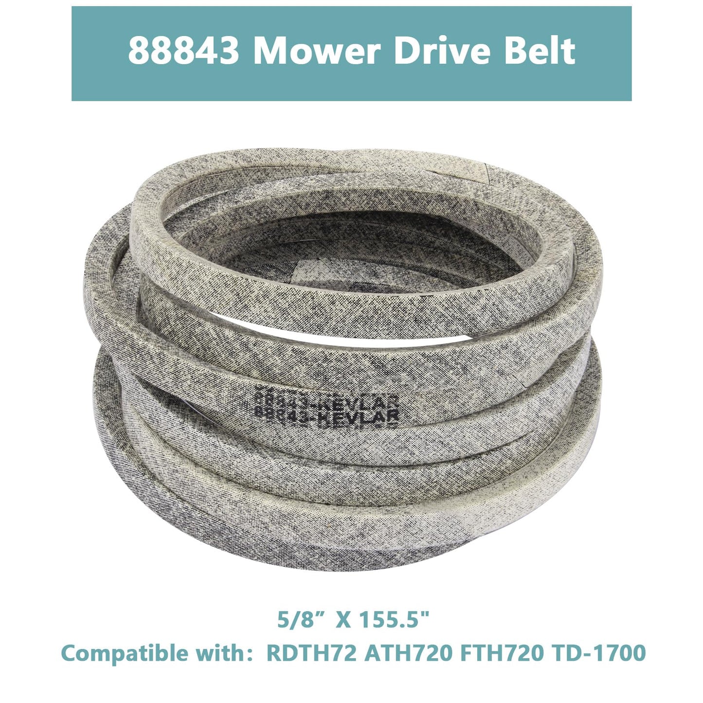 UNB Kevlar Exact OEM SPEC Bush HOG 88843 Belt -RDTH72 ATH720 FTH720 TD-1700 6' Mower