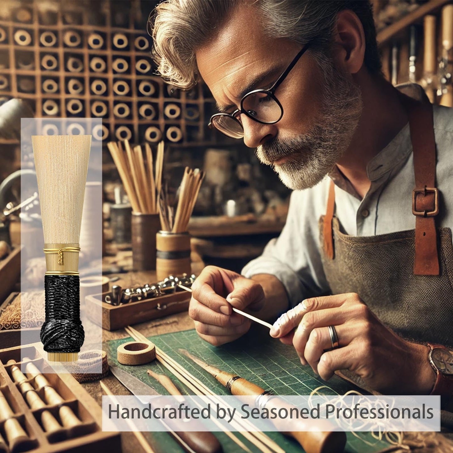 SOUNDACTURE Artist Bassoon Reed, Medium Soft, Handcrafted for Enhanced Durability & Sound Quality - Perfect for Students & Professionals, Reliable Playability, Exceptional Tone