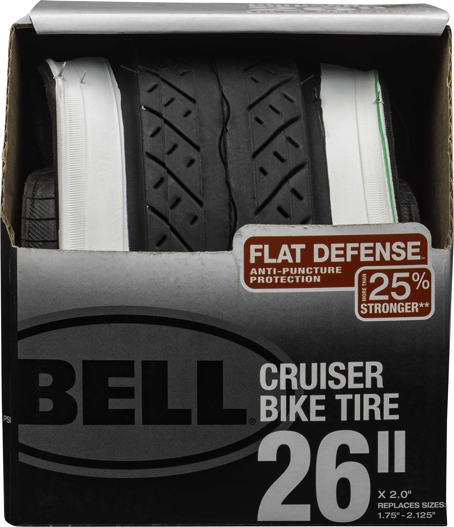 Bell Whitewall 26" Flat Defense Cruiser Bike Tire