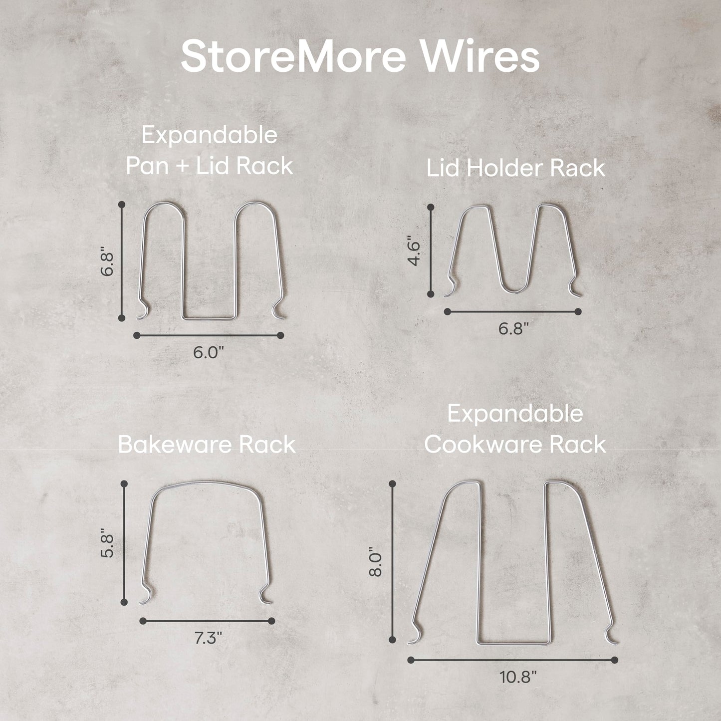 YouCopia Bakeware Storemore Adjustable Rack, Standard, White