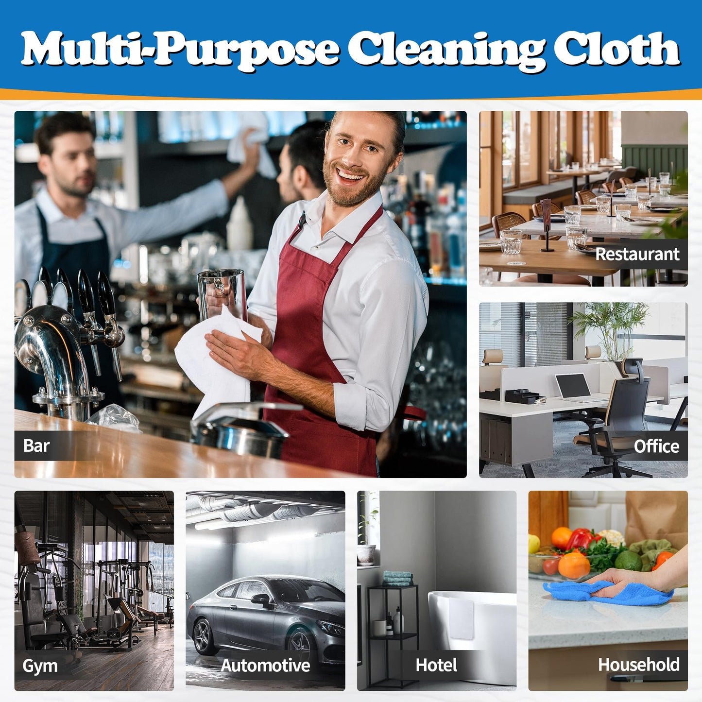 FIXSMITH Shop Towels, Microfiber Cleaning Cloths Bulk,150 Pack Microfiber Towels for Car, Lint Free, Scratch-Free Cleaning Rags for Housekeeping, 11.5 x 11.5 inch