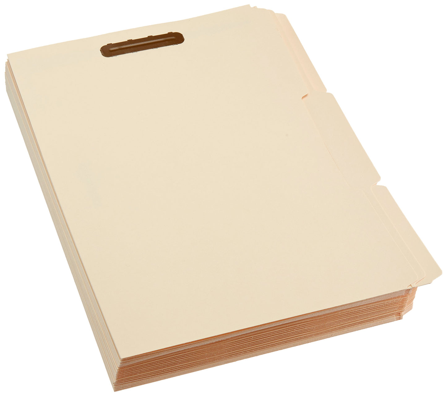 Amazon Basics Manila File Folders with Fasteners, Letter Size, 100-Pack, Light Brown