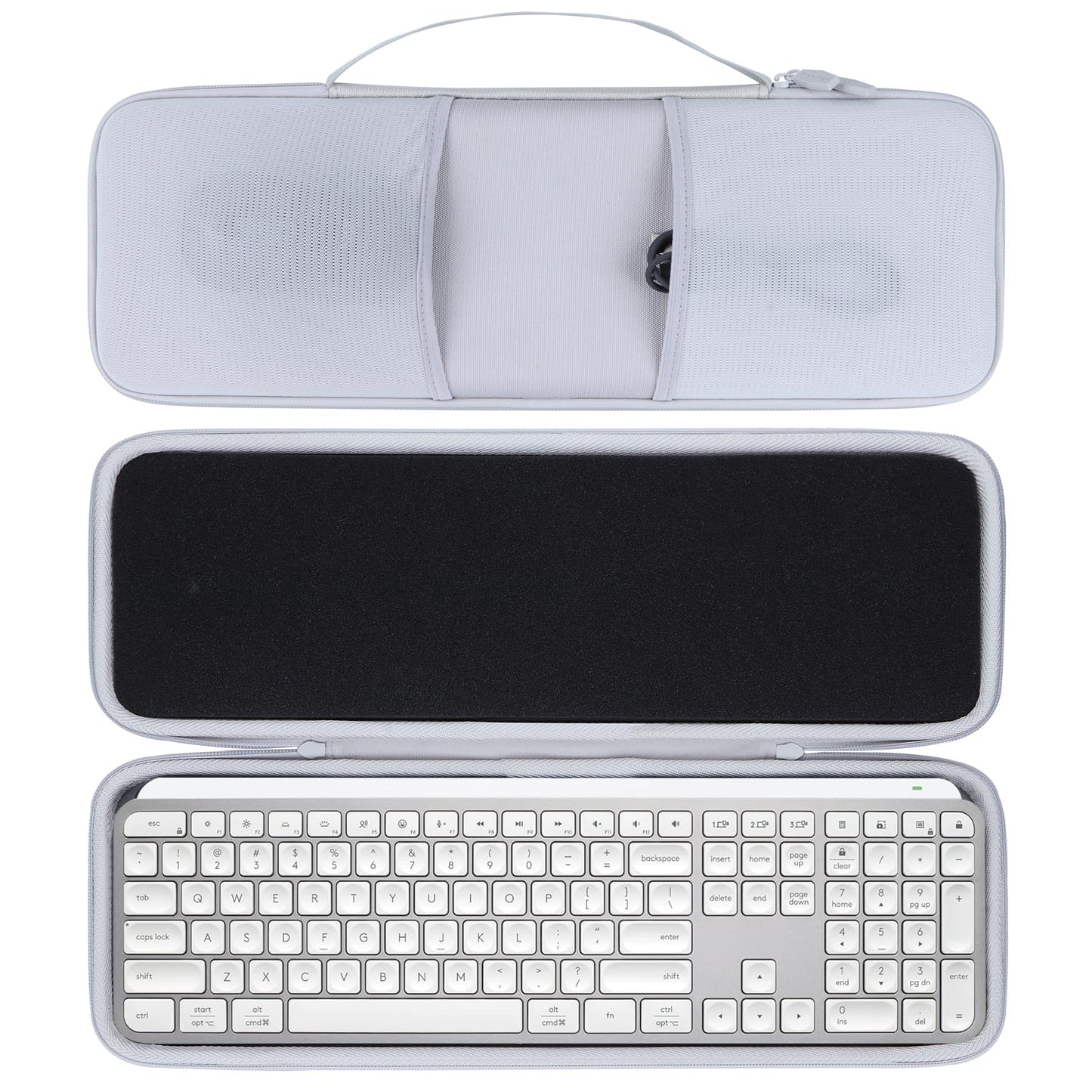 Peyyargo Case Compatible with MX Keys S/MX Keys Advanced Illuminated Keyboard (Pale Grey)