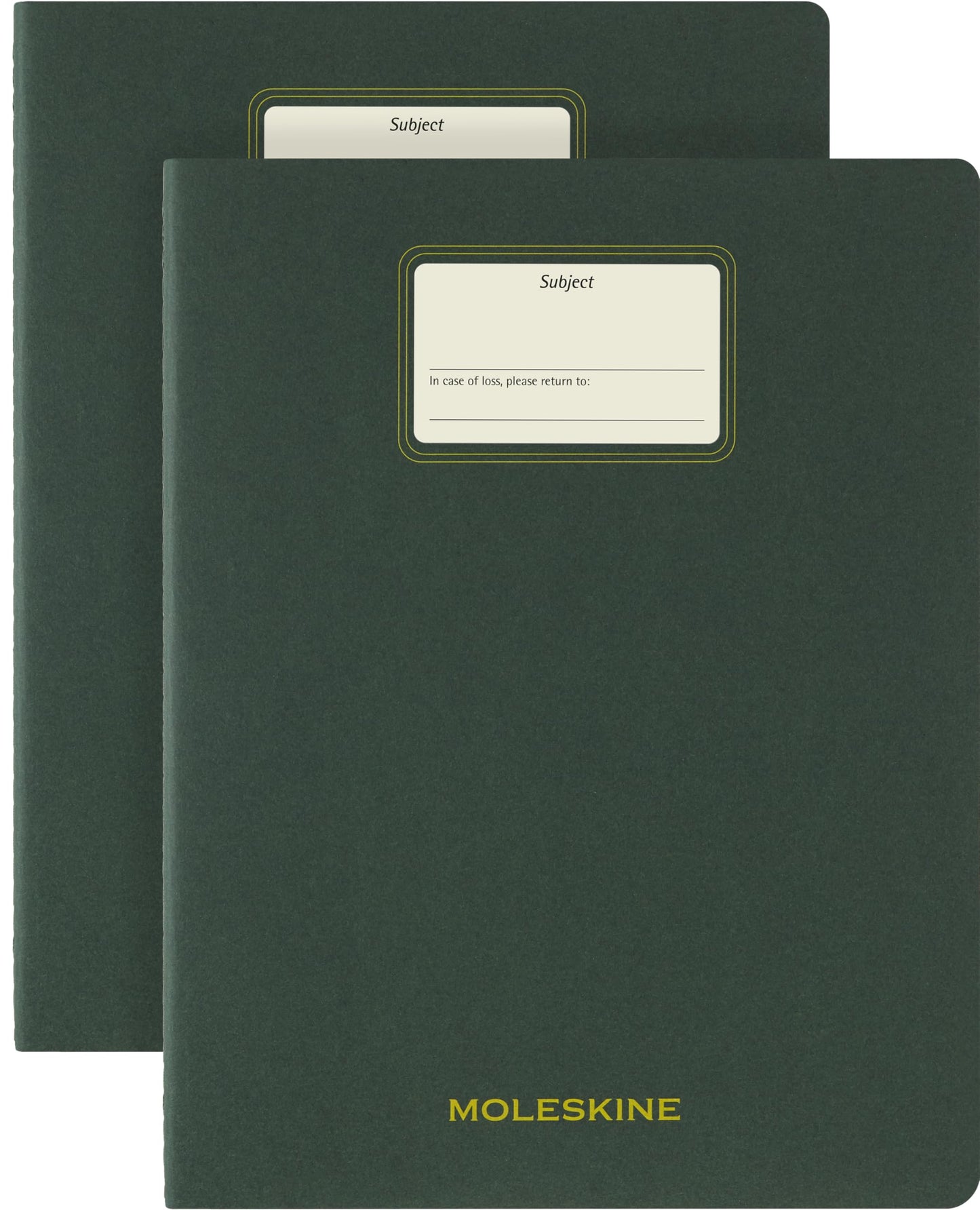 Moleskine Student Cahier Journals (Set of 2), Soft Cover, Ruled, XXL (8.5" x 11"), Myrtle Green
