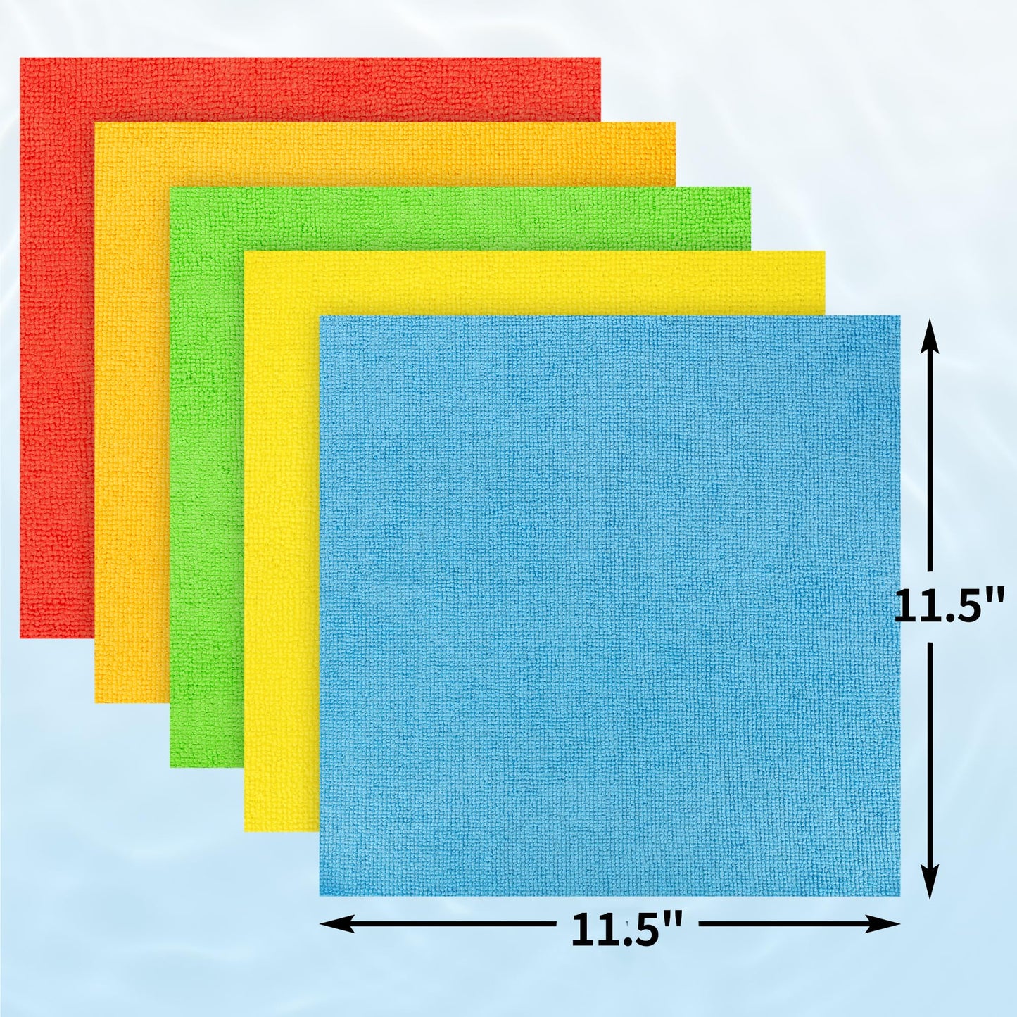 HOMERHYME Microfiber Cleaning Cloths, 100 Pack Cleaning Rags Towels Bulk Absorbent Lint-Free Washcloths, All-Purpose Washable Car Cloth Wipes for Detailing, Office, Household 11.5" x 11.5", Assorted