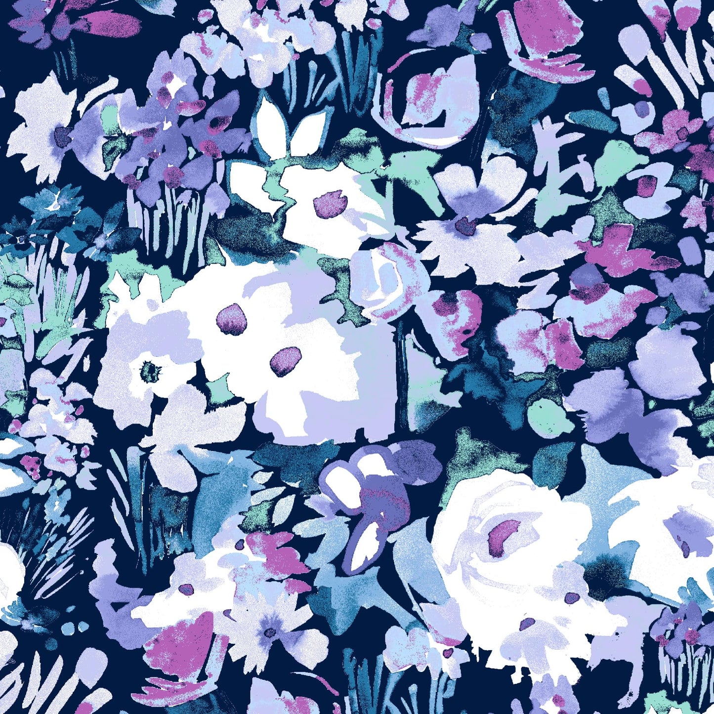 Vera Bradley Women's Fleece Plush Throw Blanket, Artist's Garden Purple, 80 X 50