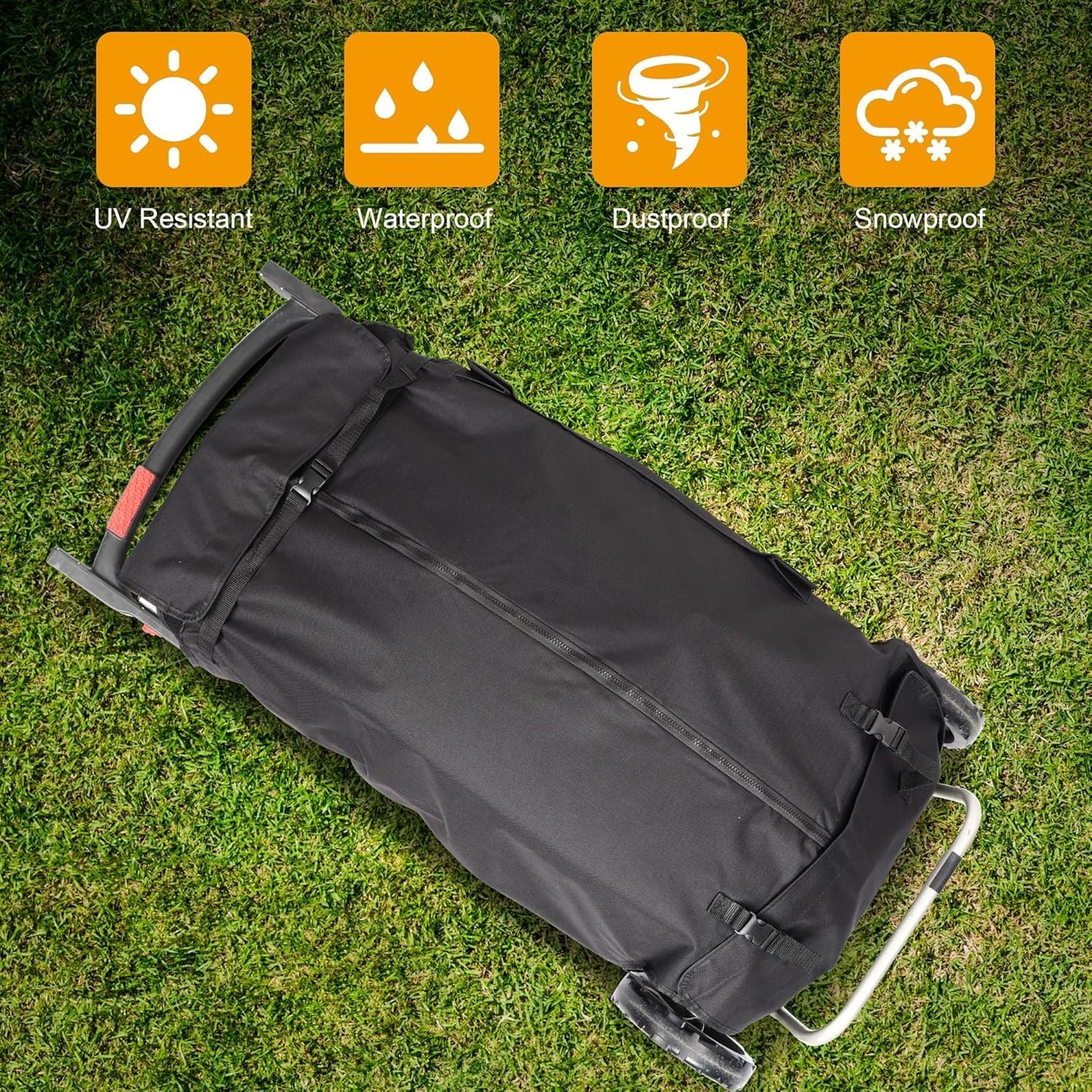 BBQ-PLUS Grill Cover for Weber 9010001 Traveler Portable Grill Accessories,Heavy Duty Waterproof 600D Fabric Cargo Protector Storage Bag for Weber 7030