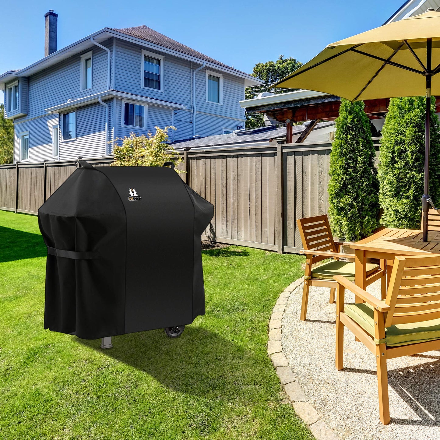 SUPJOYES BBQ Cover for Weber Spirit 200 and 300 Series, 52 Inch BBQ Grill Cover, Heavy Duty Waterproof Grill Covers
