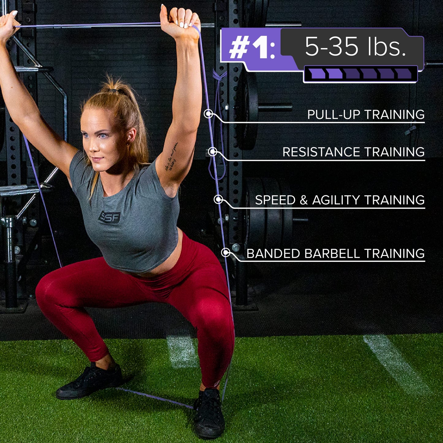 Serious Steel Assisted Pull-Up Band, Resistance & Stretch Band | Powerlifting Bands | Pull-up and Band Starter e-Guide Included (Single Unit) 41-inch (4 Band Set)