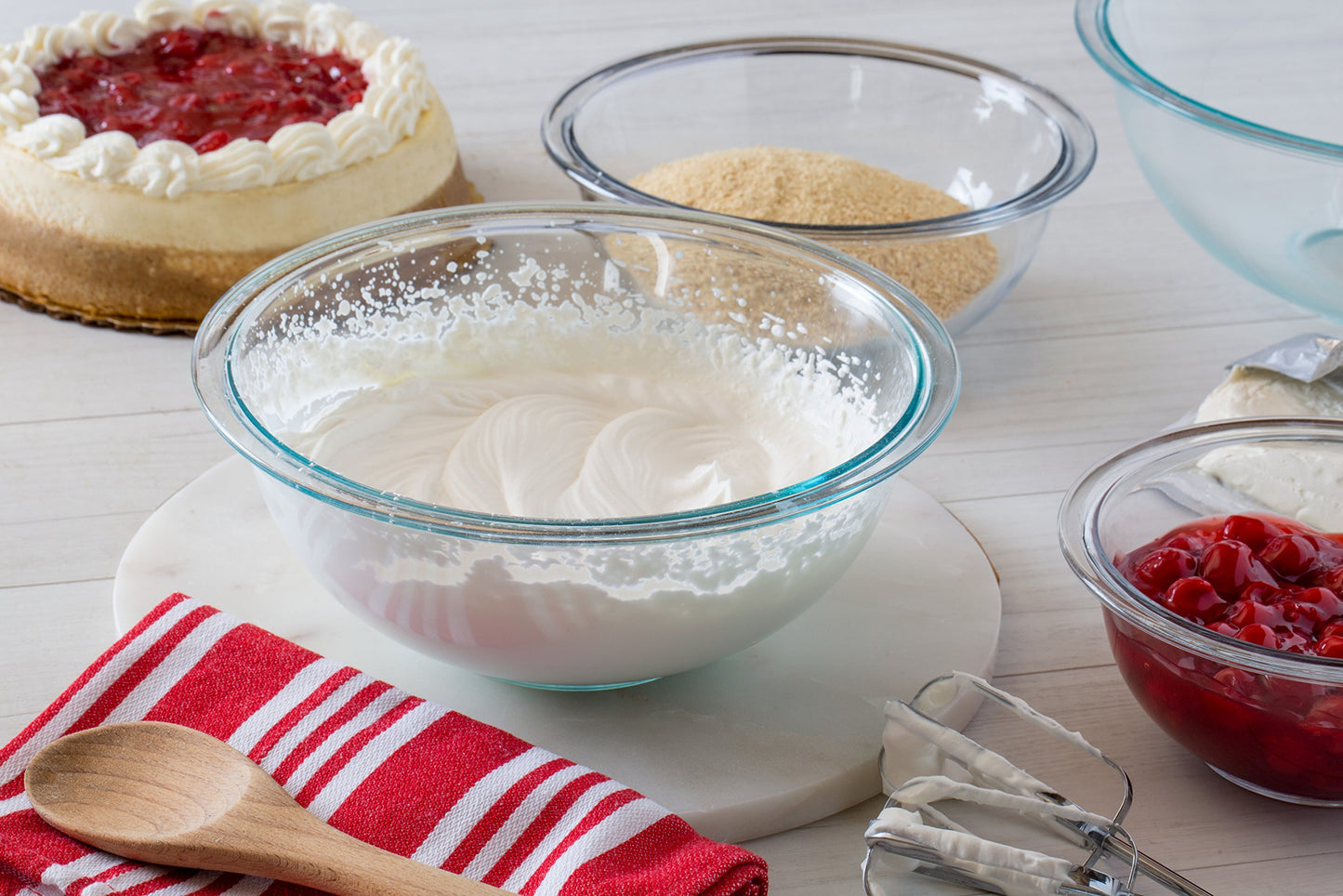 Pyrex 1071025 Pyrex Smart Essentials 6Piece Glass Mixing Bowl Set, Clear