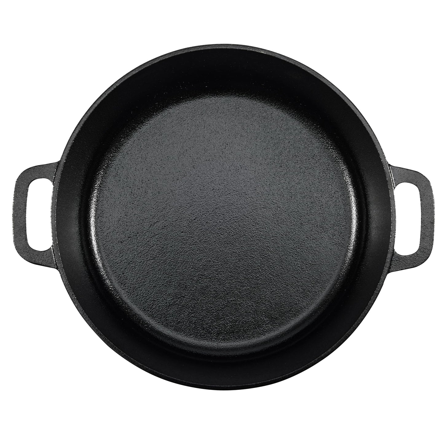 Amazon Basics Pre-Seasoned Cast Iron Dutch Oven Pot with Lid and Dual Handles, Heavy-Duty & Large, 7-Quart, Black