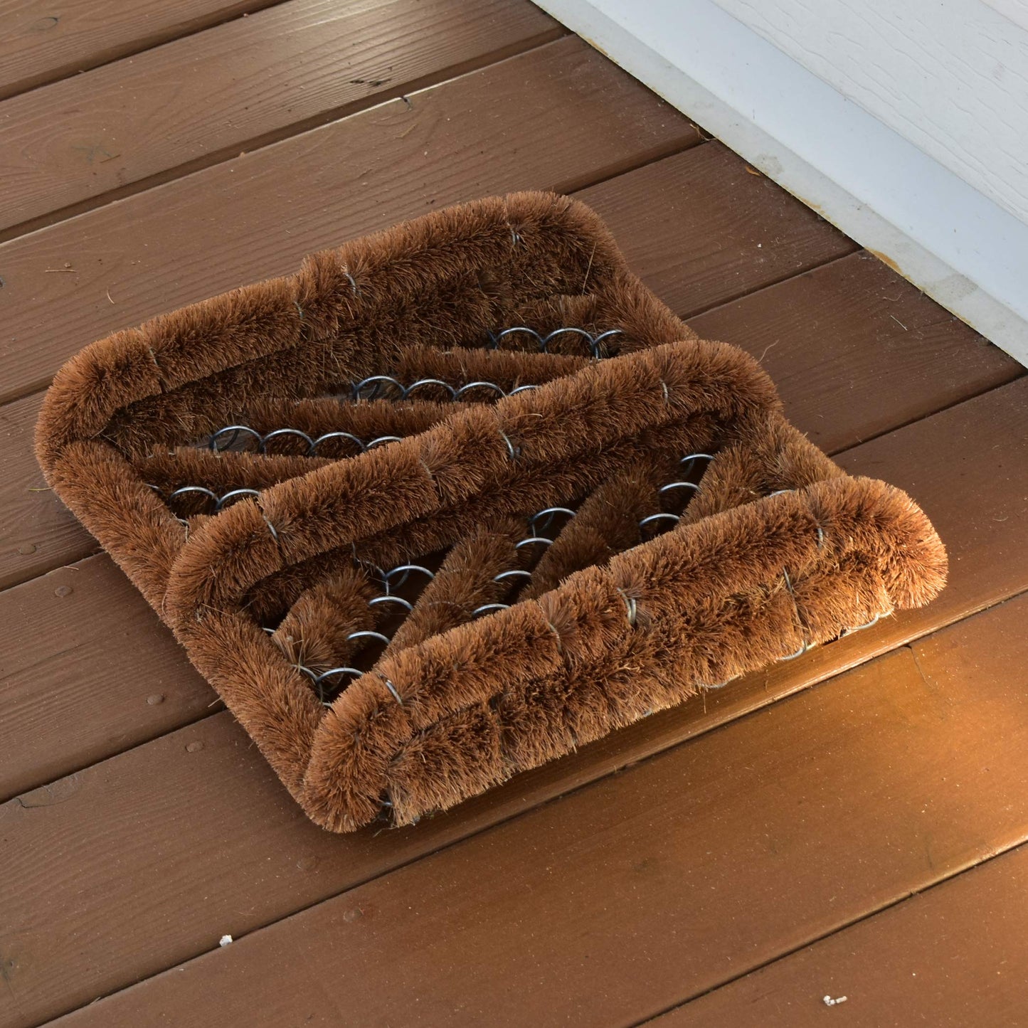 NINAMAR Natural Coir Boot Scraper Door Mat - 33 x 30 cm - 2 Pack