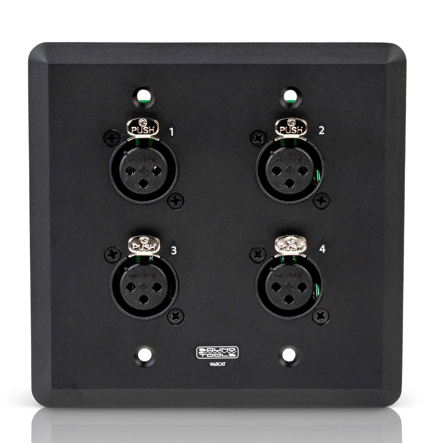 Wall CAT FX-B (female, black) - Audio over shielded CAT cable. Capable of sending analog audio, DMX, Clear-Com and AES.