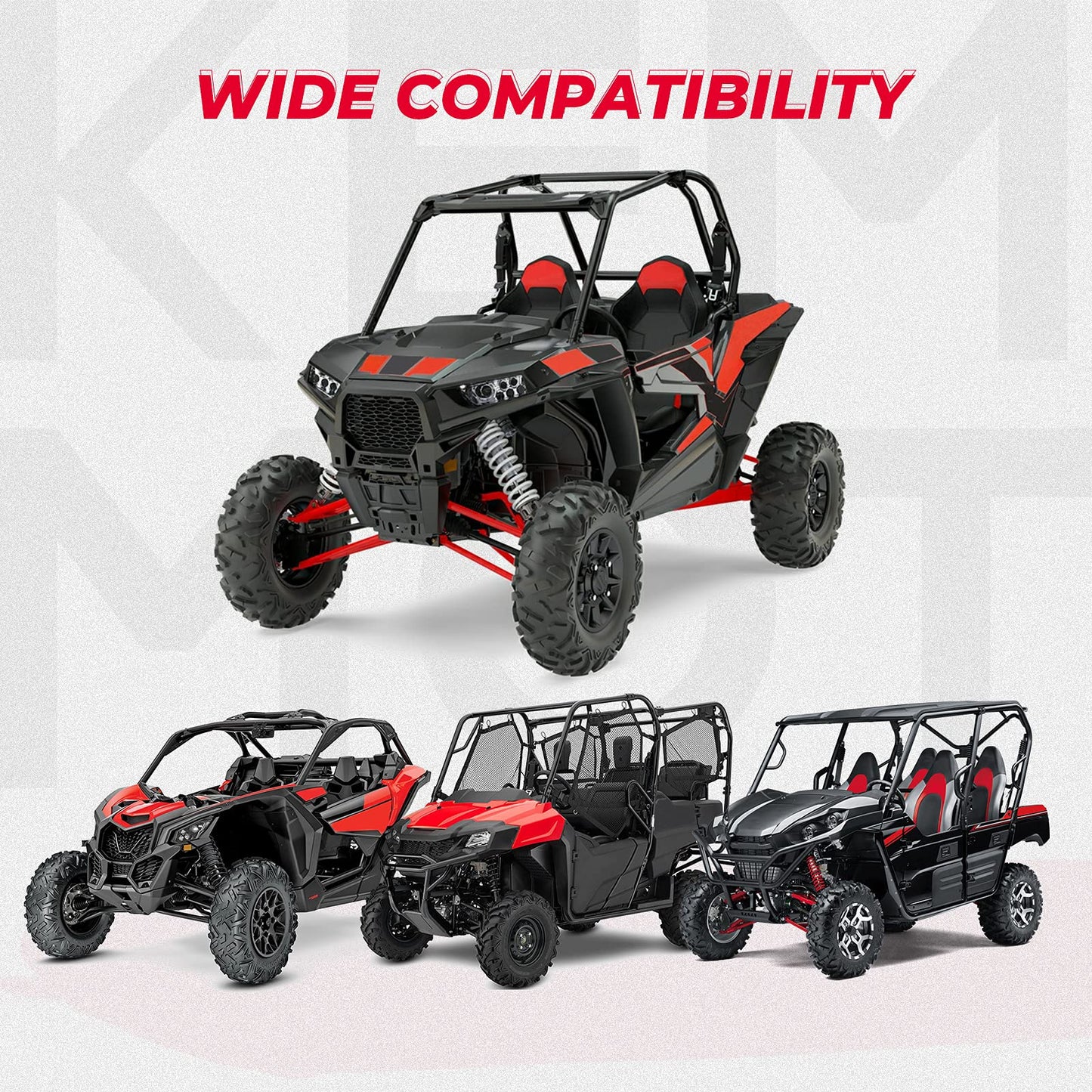 KEMIMOTO UTV Hunting Gear Holder for Roll Bar Ski Rack Bow Rack UTV Tool Holder Fits for 1.75” 2” Roll Bars Compatible with Polaris RZR Ranger Can Am Kawasaki Snowmobile