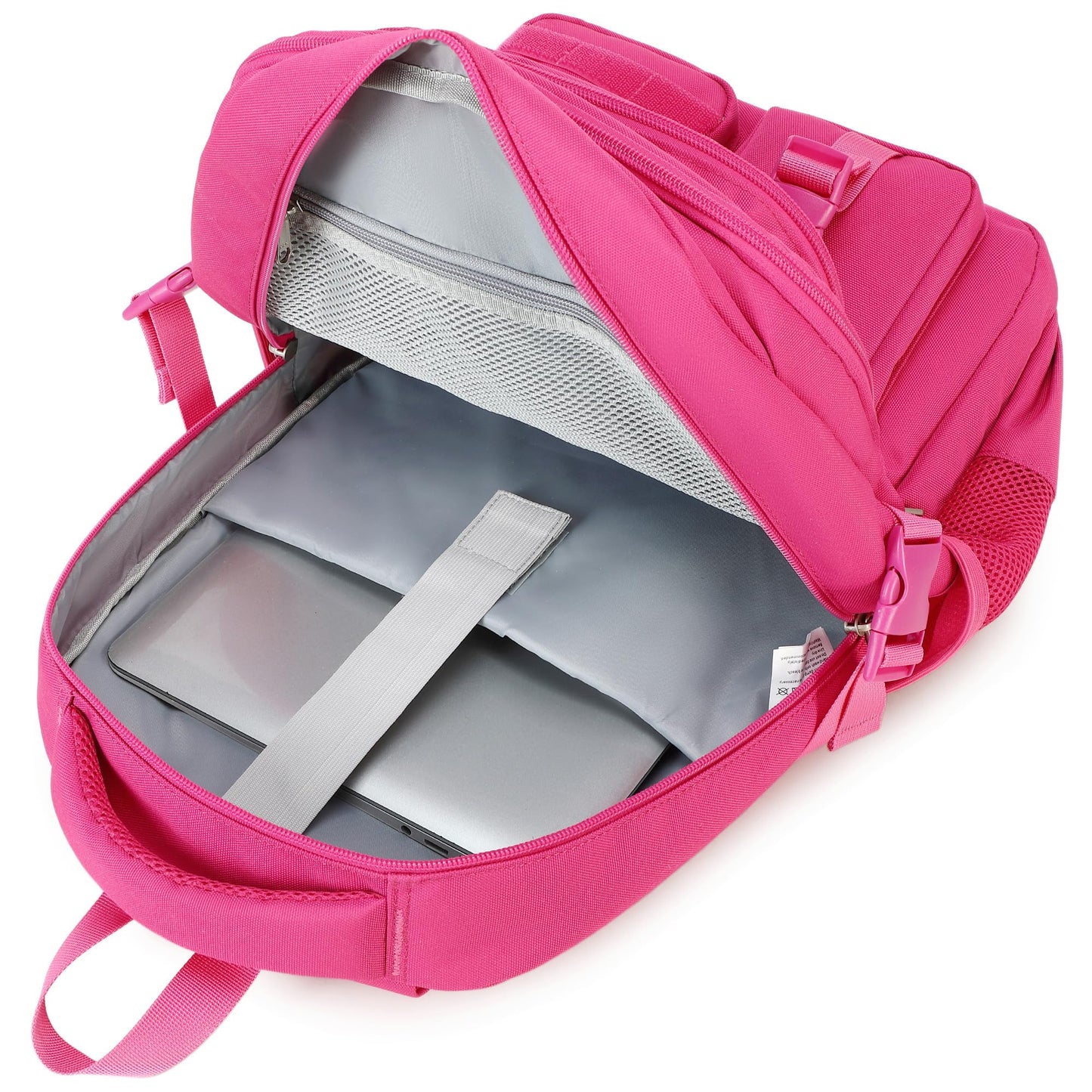 abshoo Large Heavy Duty Backpack For School College Bookbag Casual Multi Pocket Travel Backpacks, Hot Pink, 17.7"H, Solid