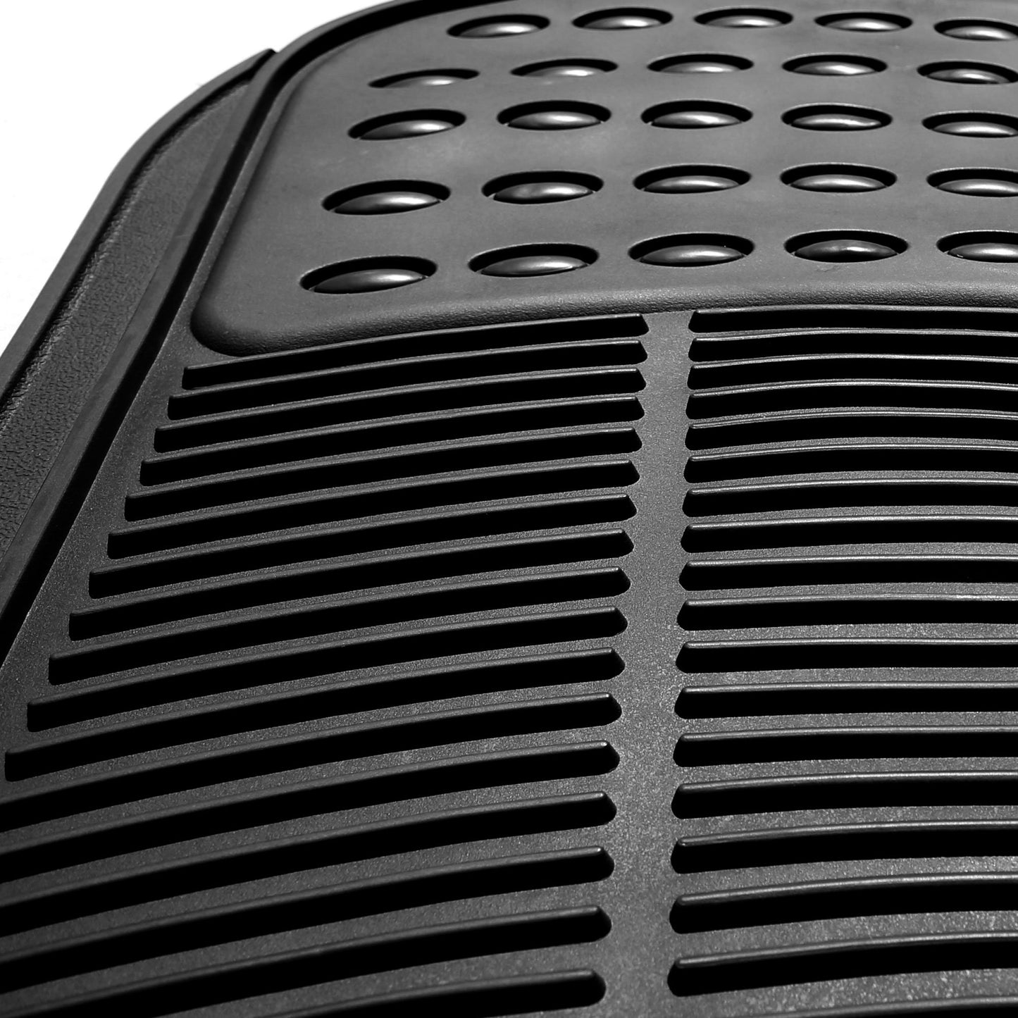 FH Group Car Floor Mats - Heavy-Duty Rubber Floor Mats for Cars, Universal Fit Rear Set, Trimmable Automotive Floor Mats, Climaproof Floor Mats for Most Sedan, SUV, Truck Floor Mats Black