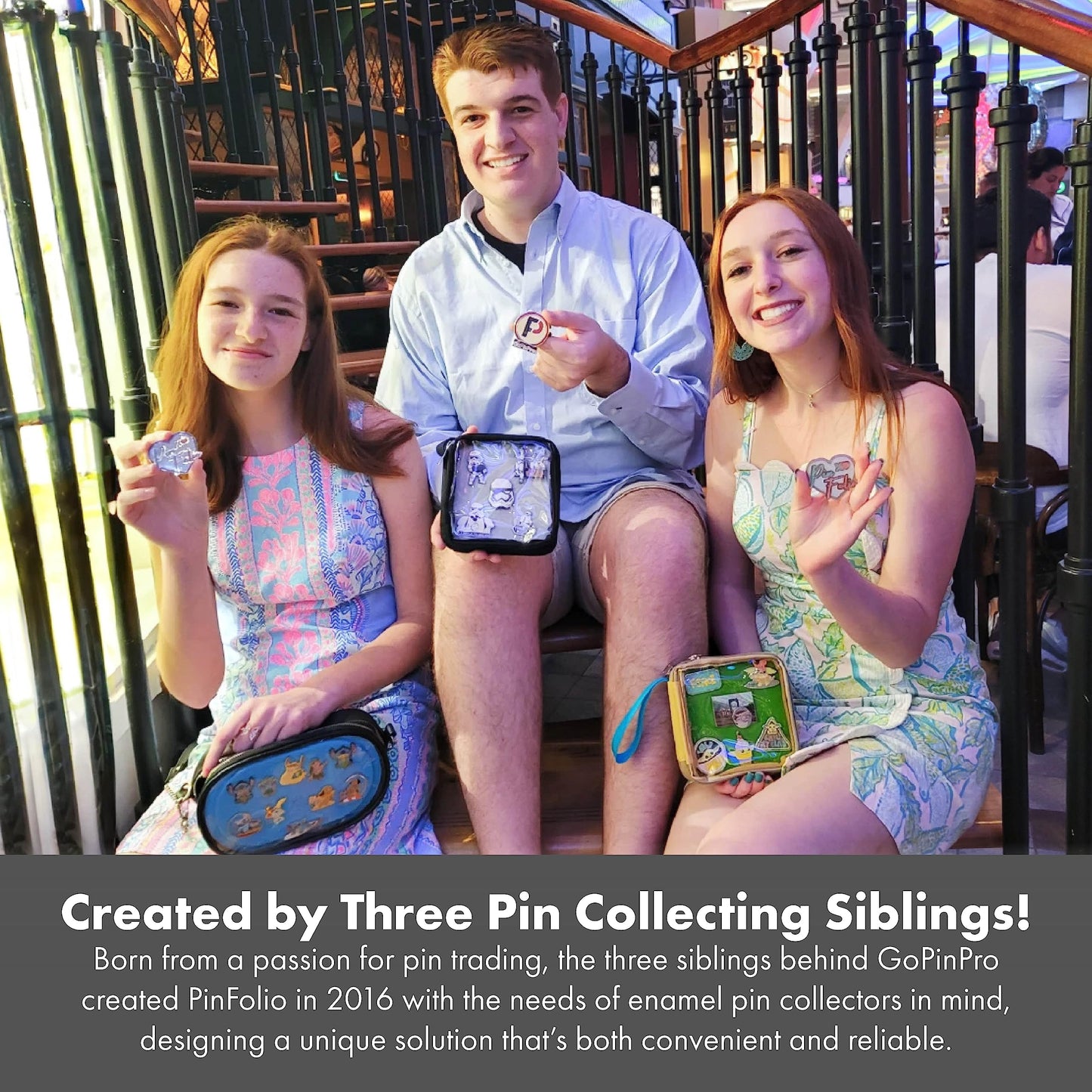PinFolio Classic Pin Display Bag, Lightweight Sports Pin Book Designed for Storage & Easy Trading Up to 100 1-Inch Enamel Pins, Pink/Light Pink, Pouch