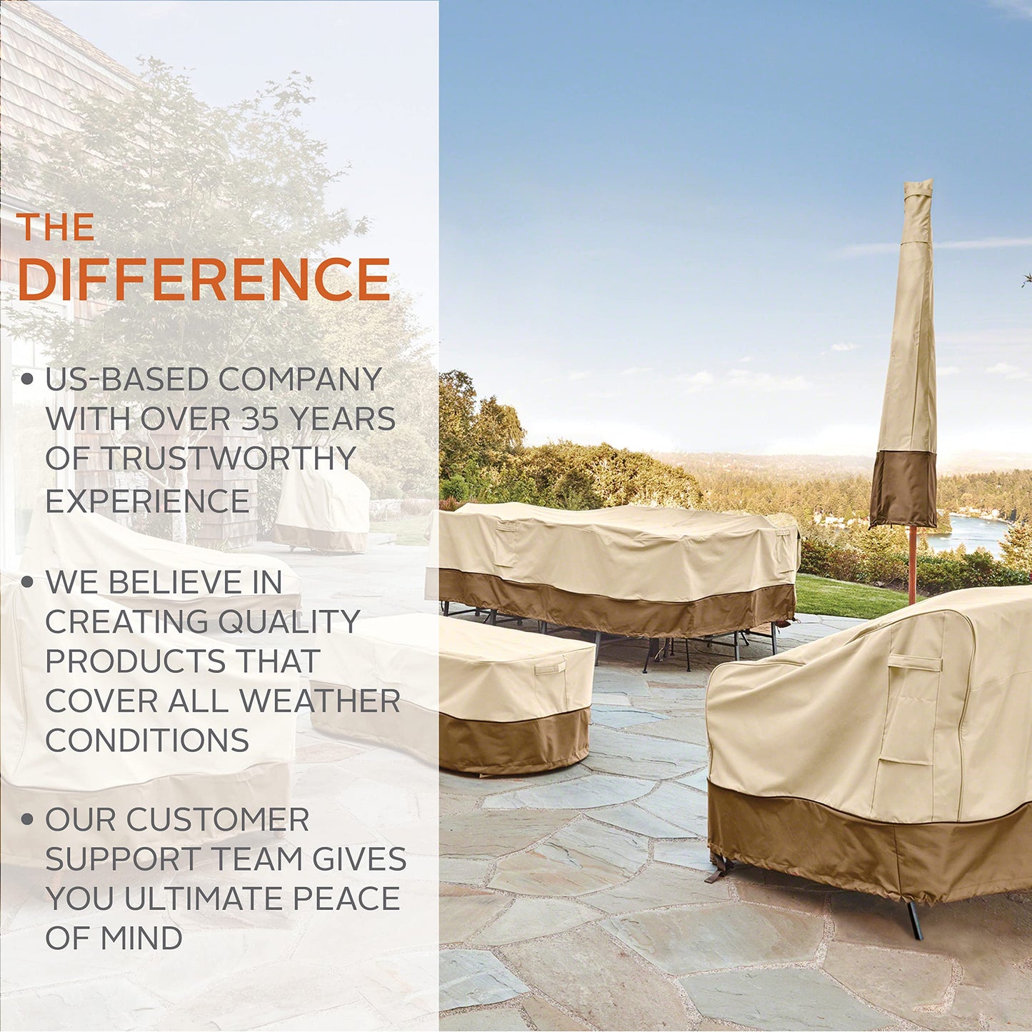 Classic Accessories Veranda Patio Bar Chair/Stool Cover-Durable and Water Resistant Patio Set Cover (55-642-011501-00)