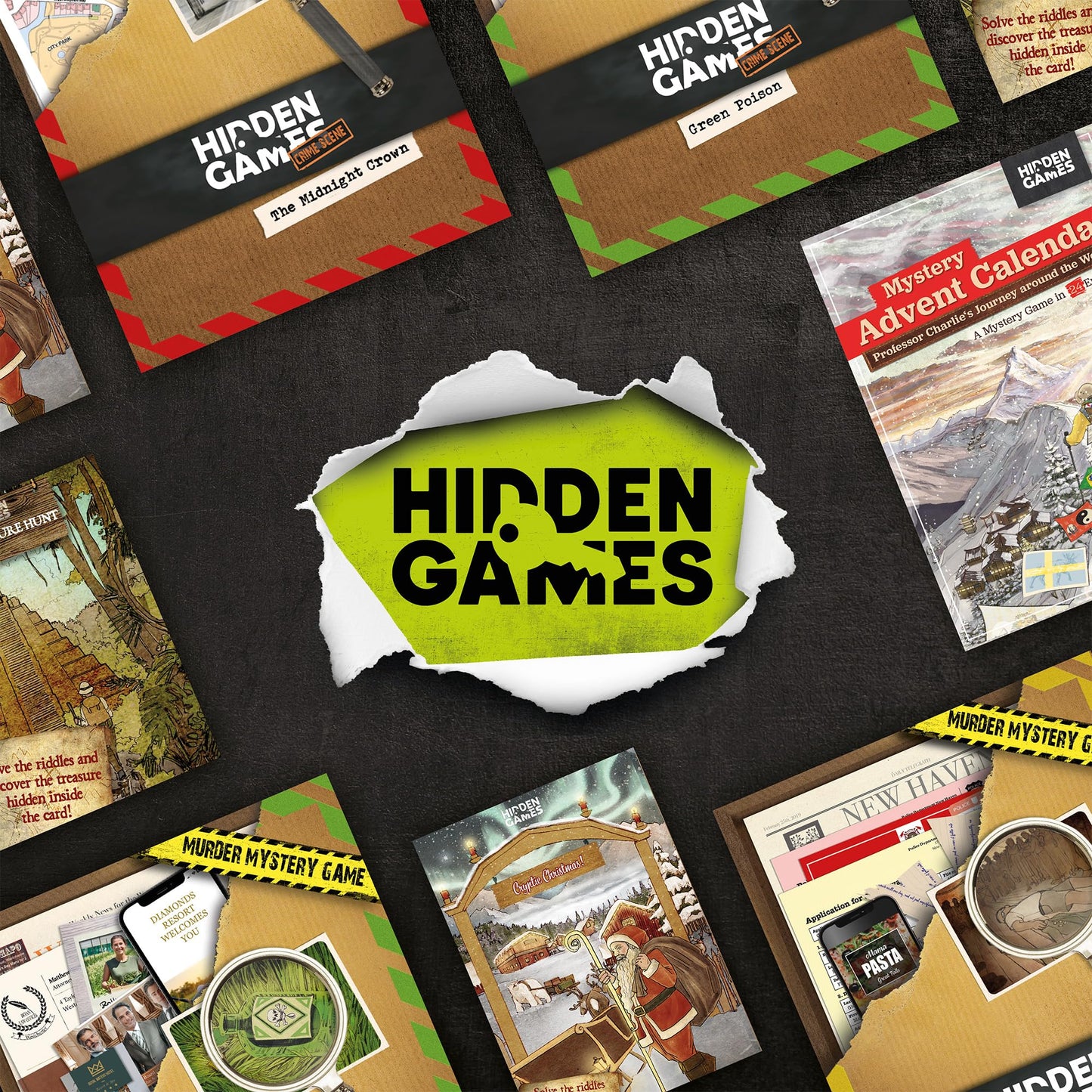 Hidden Games Murder Mystery Game β Canadian Version β Solve a Crime at a Folk Festival β Detective Investigation with 30+ Clues β Board Game for Teens, Adults, Couples & Groups β The Maplebrooke Case