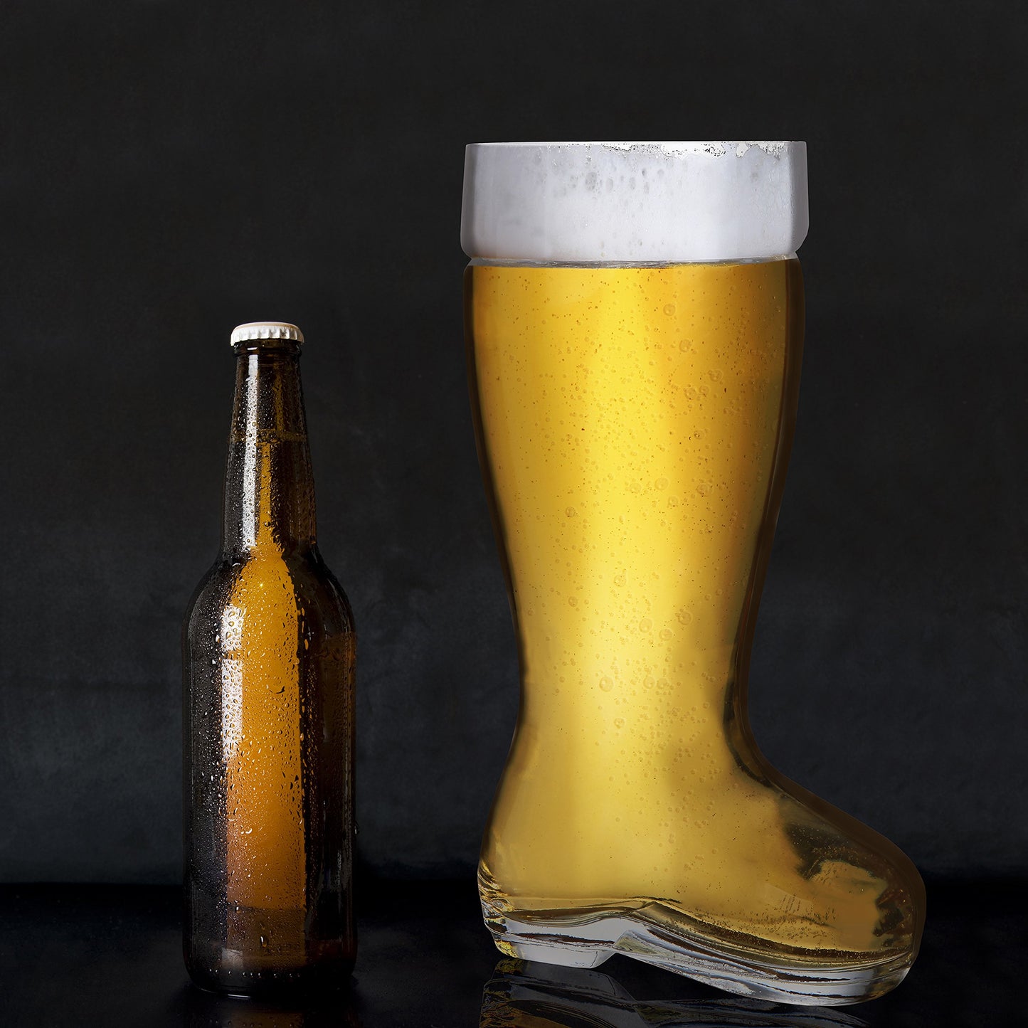 2 Liter Beer Boot Glass Set - Novelty Oktoberfest Drinking Beer Boots/Vases - Set of 2 - MyGift®