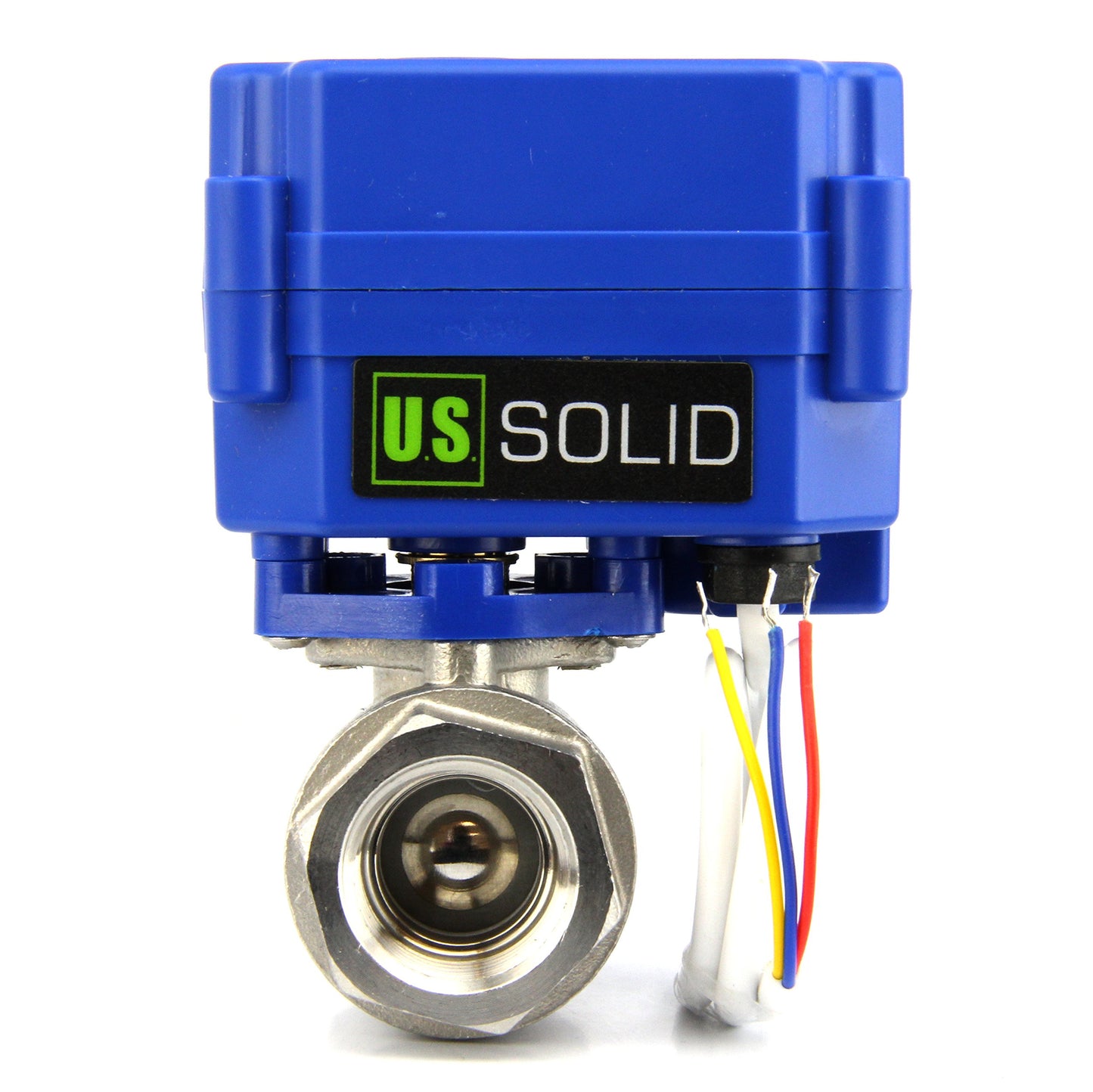U.S. Solid Motorized Ball Valve- 3/4" Stainless Steel Electrical Ball Valve with Full Port, 9-24V AC/DC and 3 Wire Setup