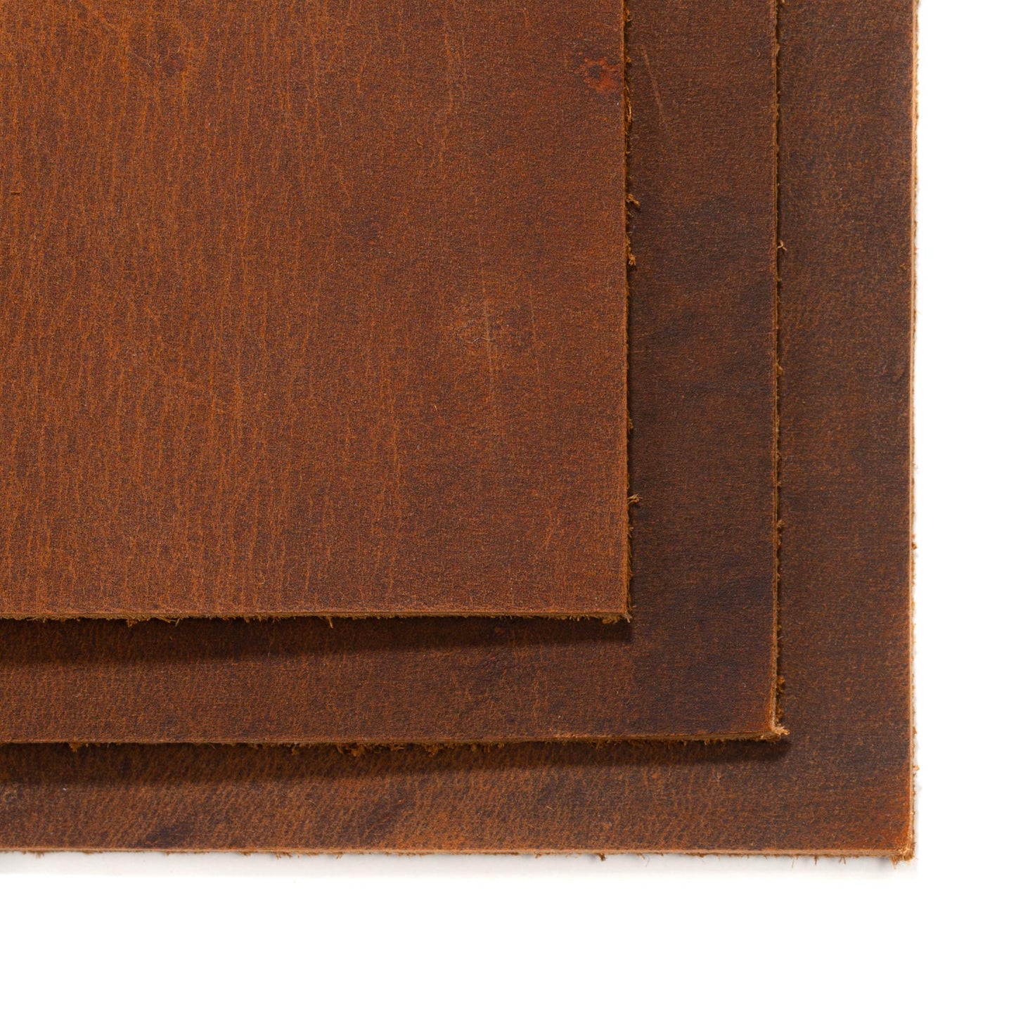 Wanderings Leather Sheets for Leatherworking - Three 12" x 12" (30x30cm) Squares and One 36" (91cm) Cord - Genuine Full Grain Buffalo Leather - Great for Jewelry, Wallets, Arts and Crafts