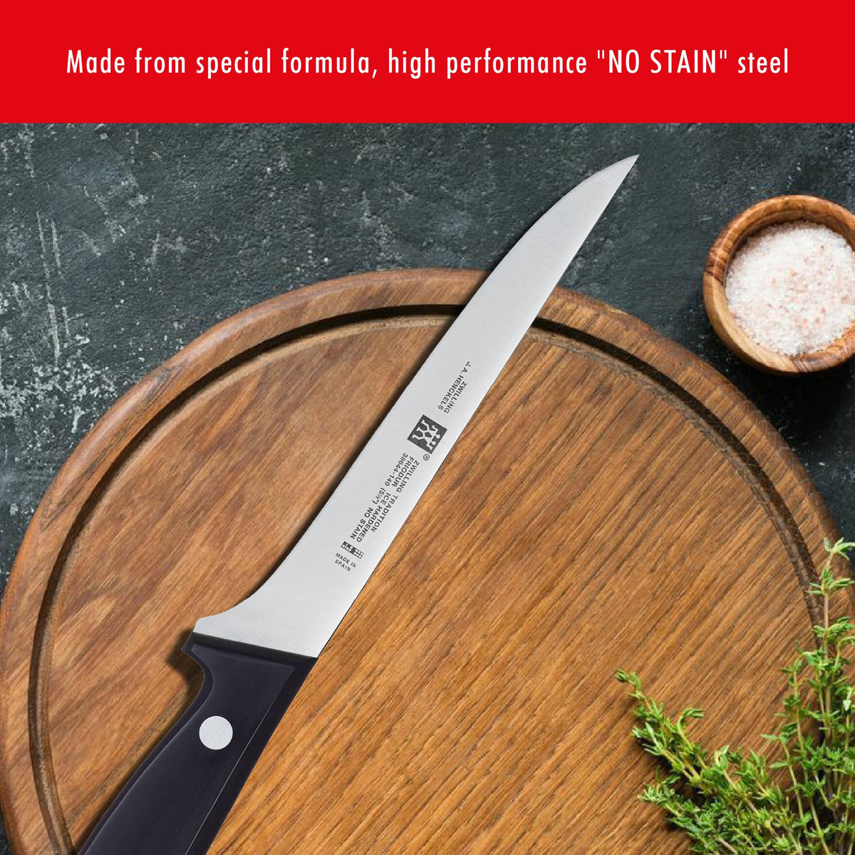 ZWILLING Tradition 5.5-inch Boning Knife | Full Tang | Made in Europe | 3‐Rivet Handle |