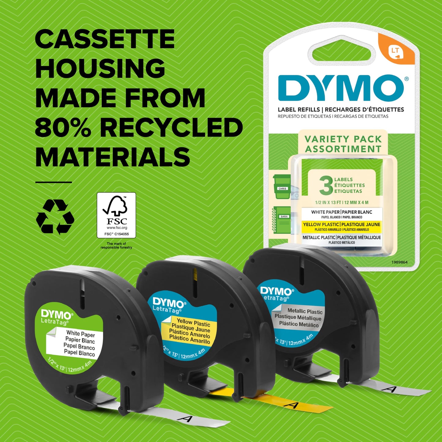 DYMO LetraTag 200B Bluetooth Label Maker, Compact Printer for Labels, Connects Through Bluetooth Wireless Technology to iOS and Android, Includes 1 White Paper Label Tape, Daydream Blue