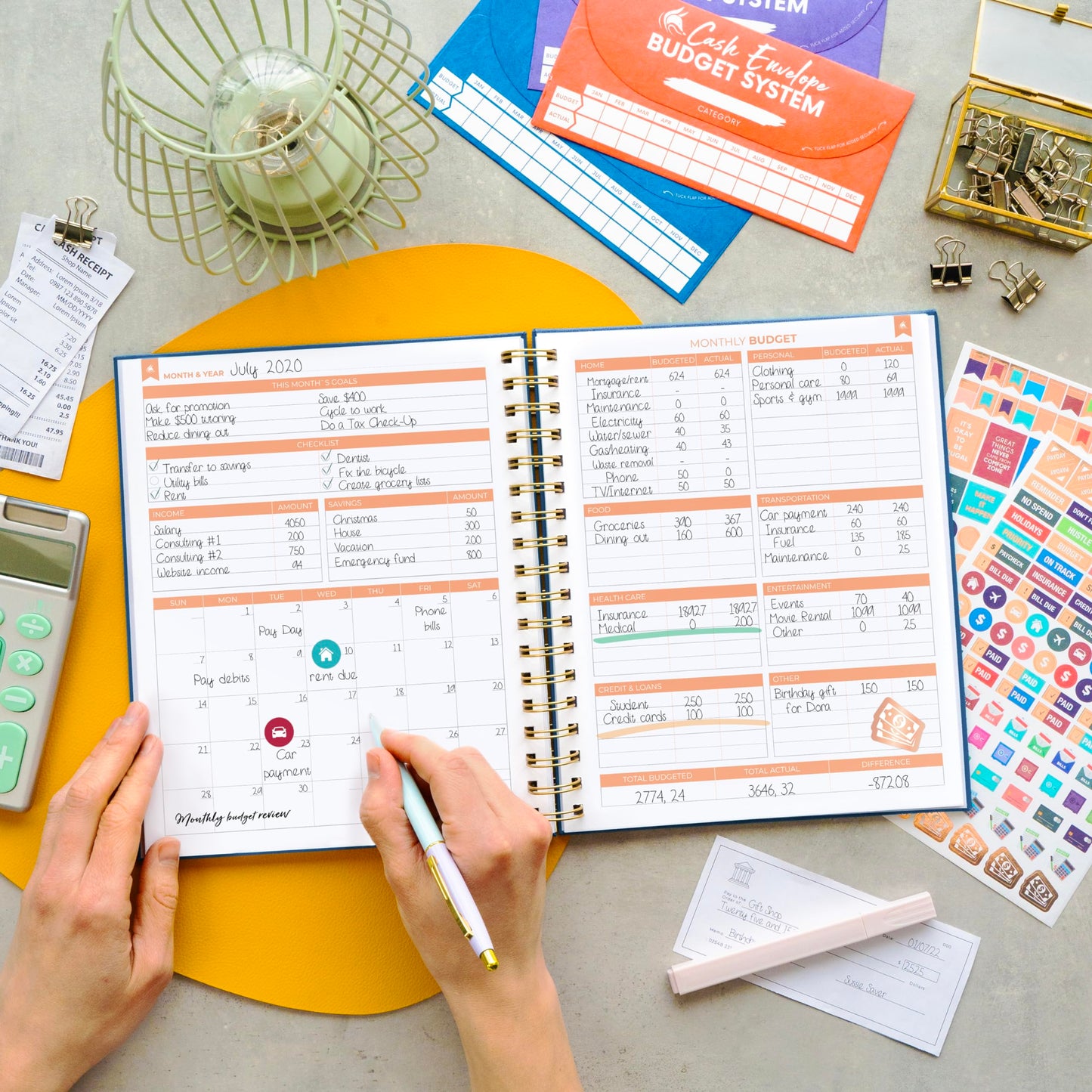 Clever Fox Budget Planner – Coiled Budget Book with Colorful Spacious Pages, Monthly Financial Planner, Budgeting Organizer & Expense Tracker Notebook, Finance Journal, 8x9.5 Hardcover – Mystic Blue