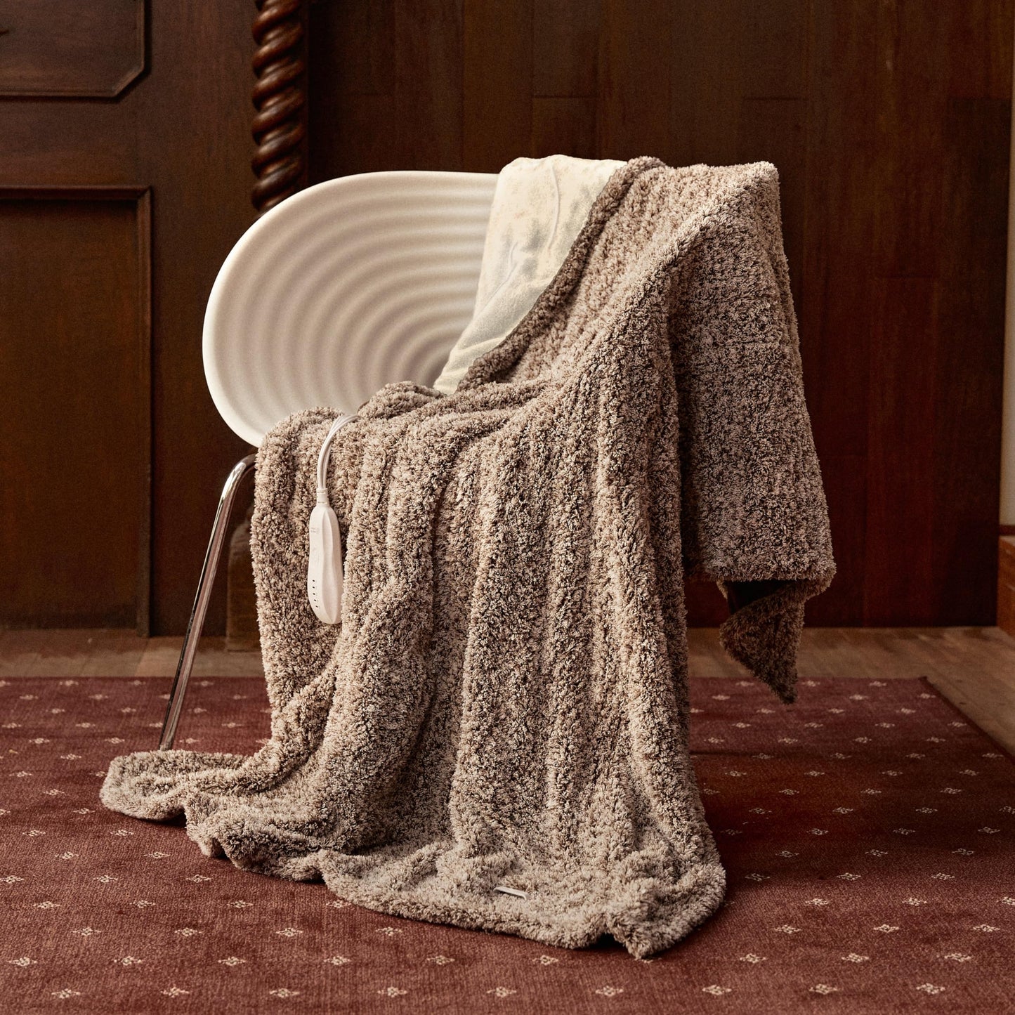Heated Blanket Electric Throw 50" x 60" -Heated Throw Blanket with 5 Heating Levels & 3 Hours Auto Off,Machine Washable,ETL & FCC Certification,Over-Heat Protect(Racoon)