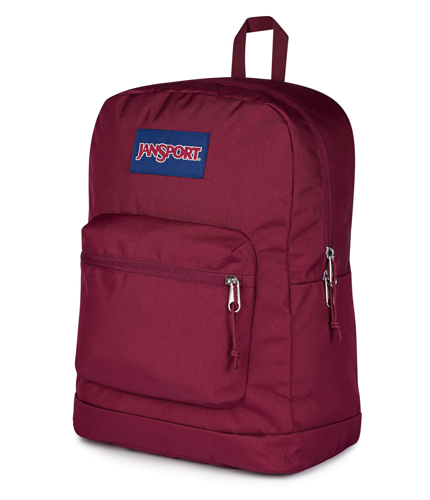 JanSport Cross Town Plus Backpack - Large Main Compartment, Side Water Bottle Pocket, 15-Inch Padded Laptop Sleeve - Cherry Lacquer