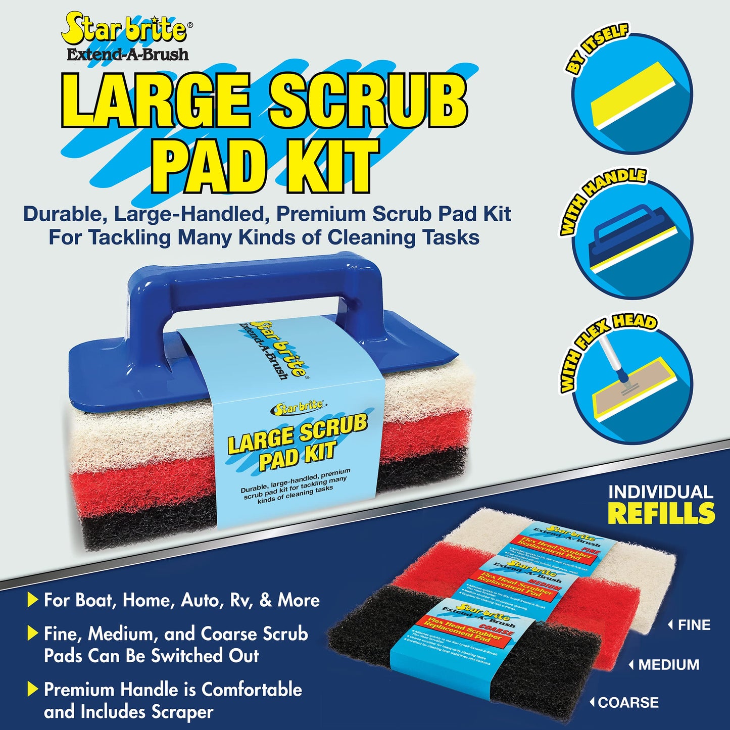 Large Scrub Pad Kit with Handle