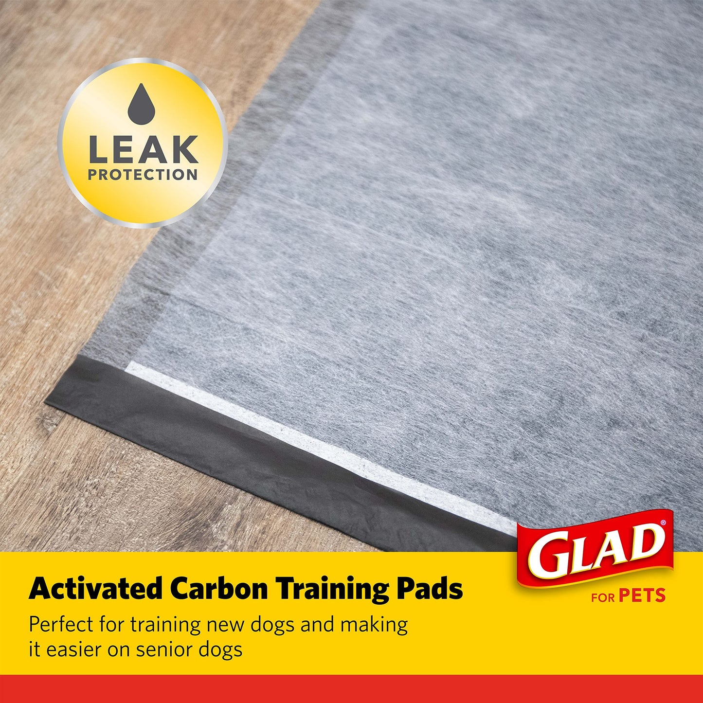 Glad for Pets Black Charcoal Puppy Pads | Puppy Potty Training Pads That Absorb & NEUTRALIZE Urine Instantly | New & Improved Quality, 150 Count, size: 150 count