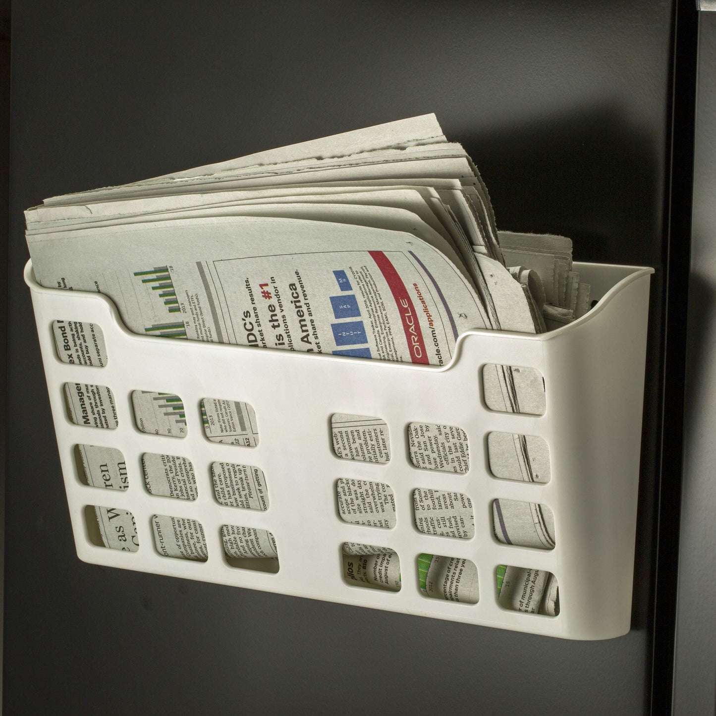 Officemate MagnetPlus Magnetic Letter Size File Pocket, Plastic, White (92543), 2.52 x 13.62 x 6.69 Inches,Offwhite