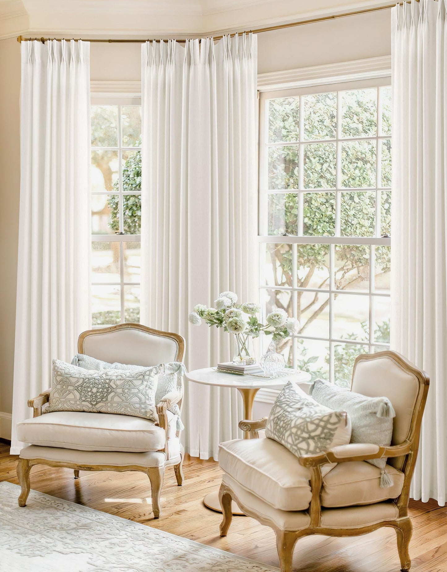 Natural Pinch Pleated Linen Curtains 90 Inches Long for Living Room Pleat Drapes Hooks Rings Back Tab Neutral Cream Ivory Semi Sheer Pleated Curtain 90 Inch Length for Bedroom Dining Office 1 Panel
