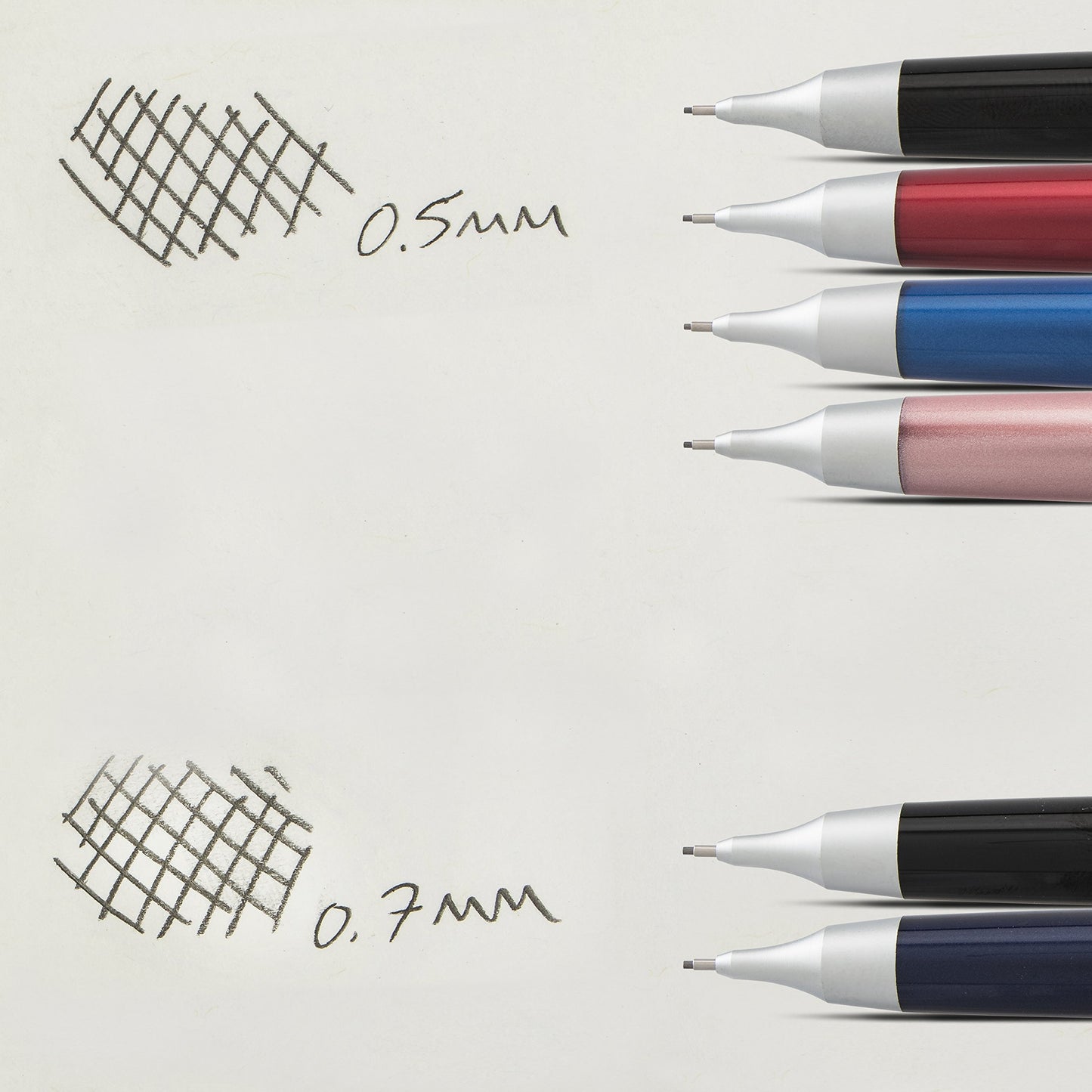 Pentel P1037A Pentel Sharp Kerry Mechanical Pencil, 0.70 mm, Metallic Black Barrel, 1 Unit