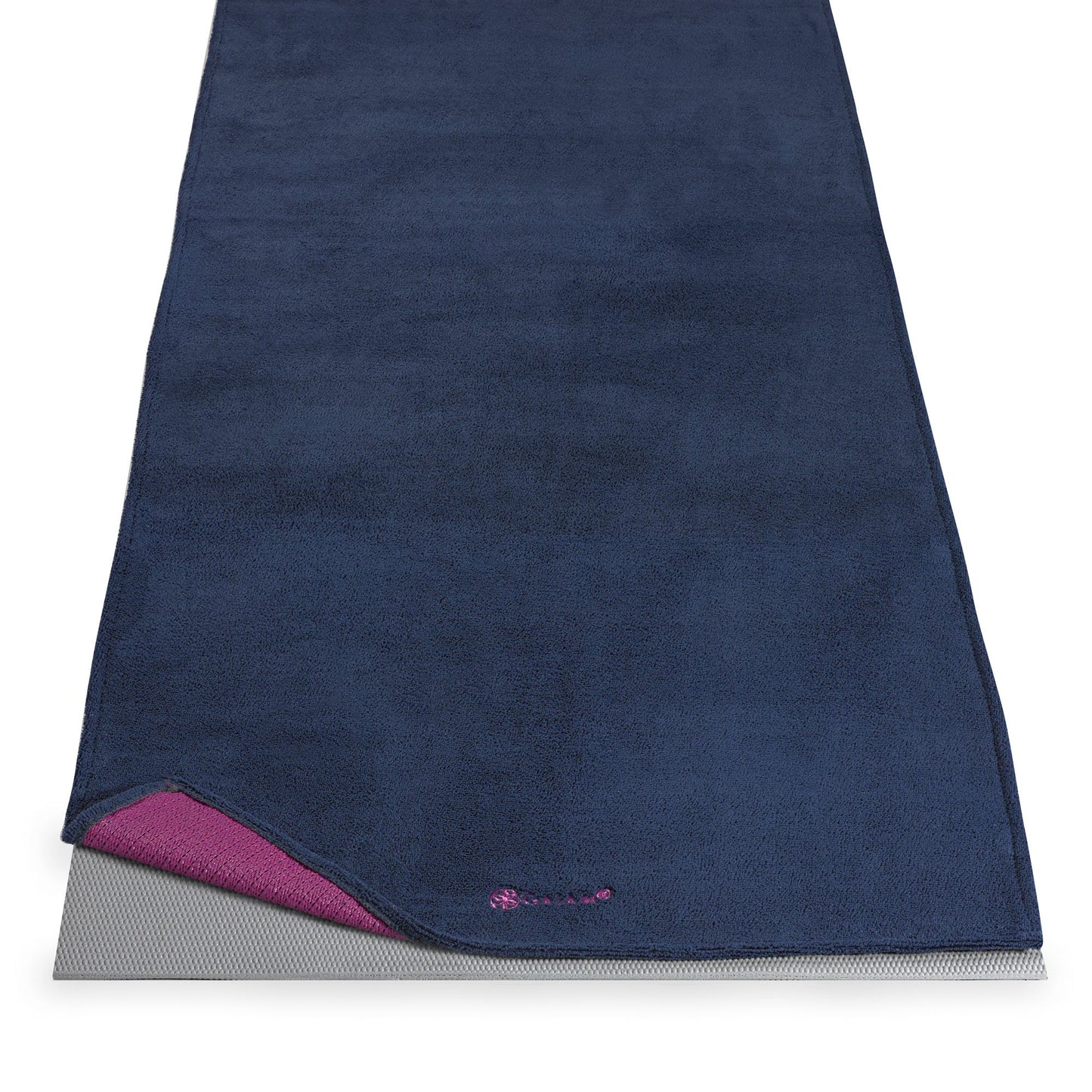 Gaiam Grippy Yoga Mat Towel, Purple Tonal