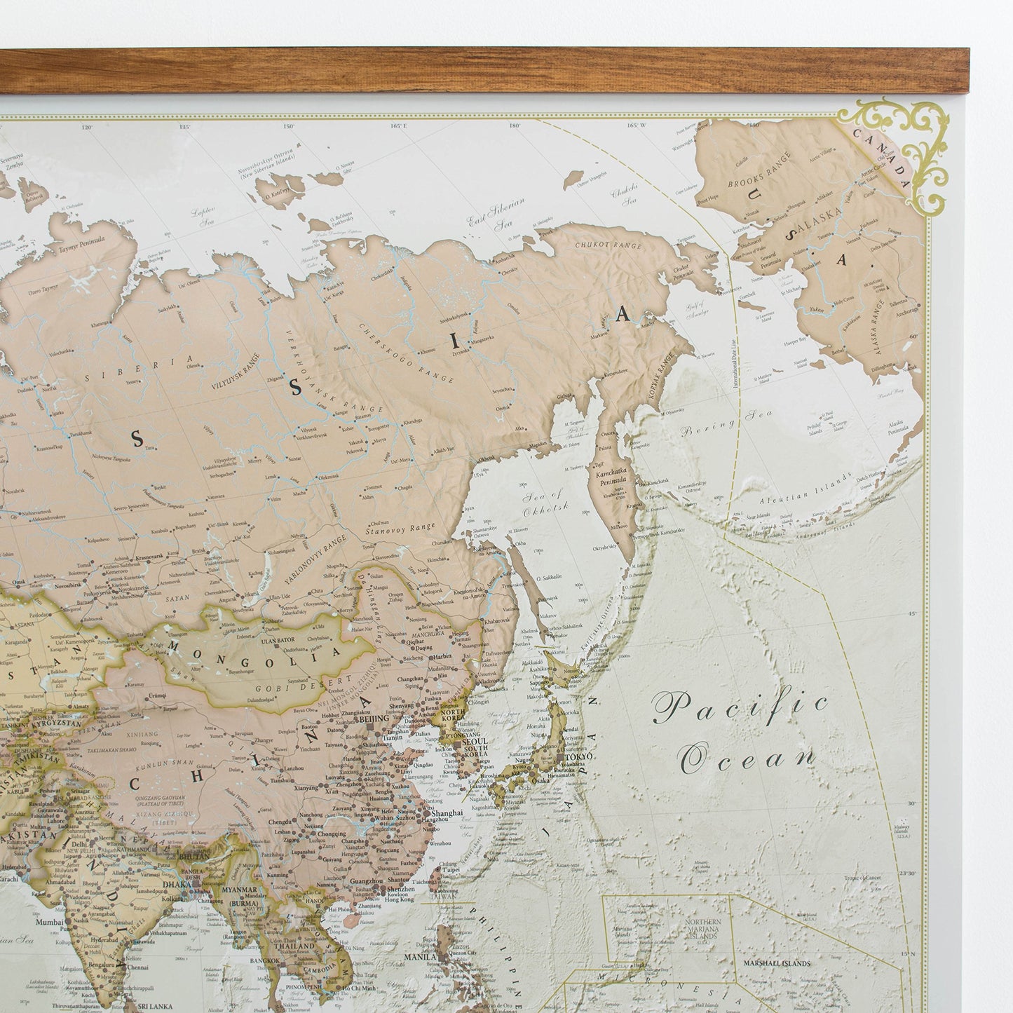 Maps International Giant World Map - Antique World Map Poster - Laminated - 77.5 x 46
