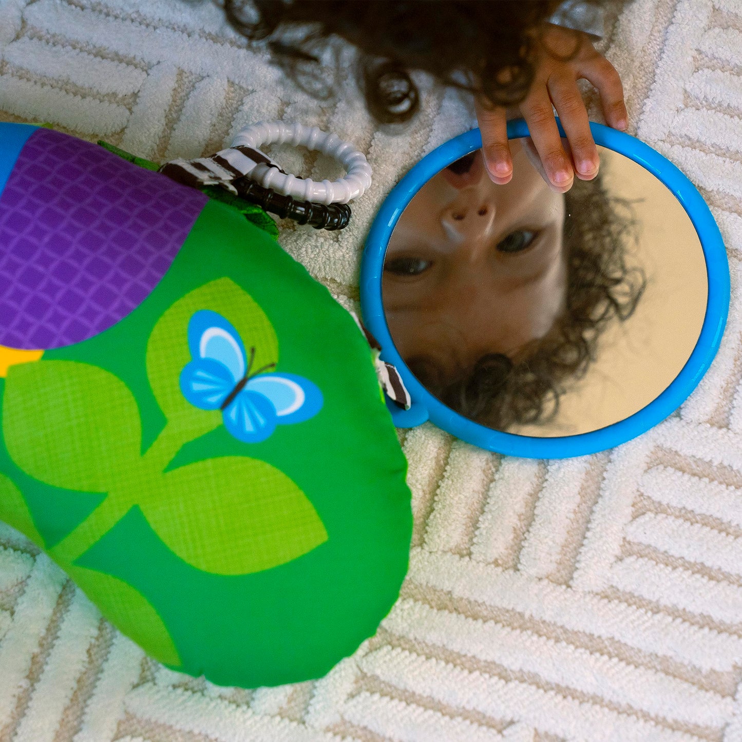 Baby Einstein Cal-a-Pillow Tummy Time Pillow, Multisensory Activity Toys, Sitting Up Play, Cal the Caterpillar, Ages 0+ Months