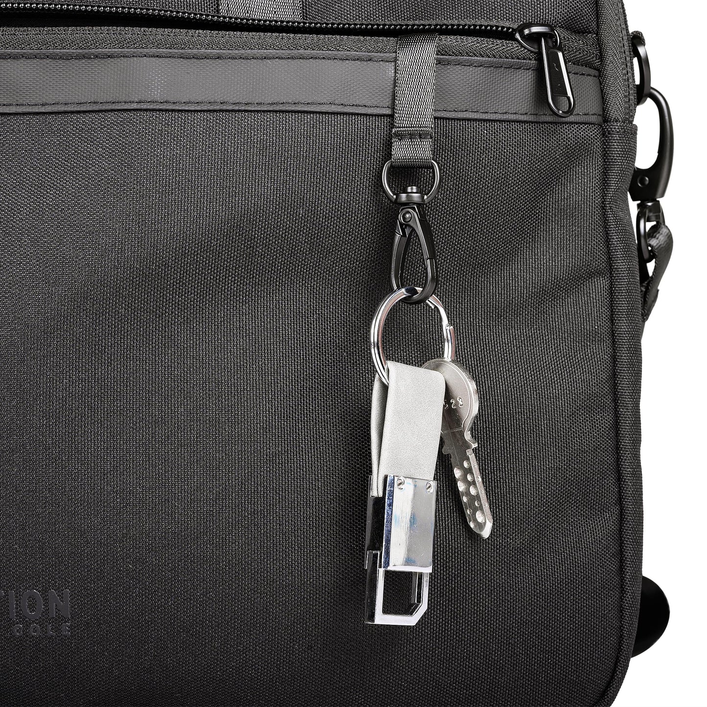KENNETH COLE REACTION ProTec Faux Pebbled Leather Slim 16" Laptop Business Briefcase/Tablet Bag, Black