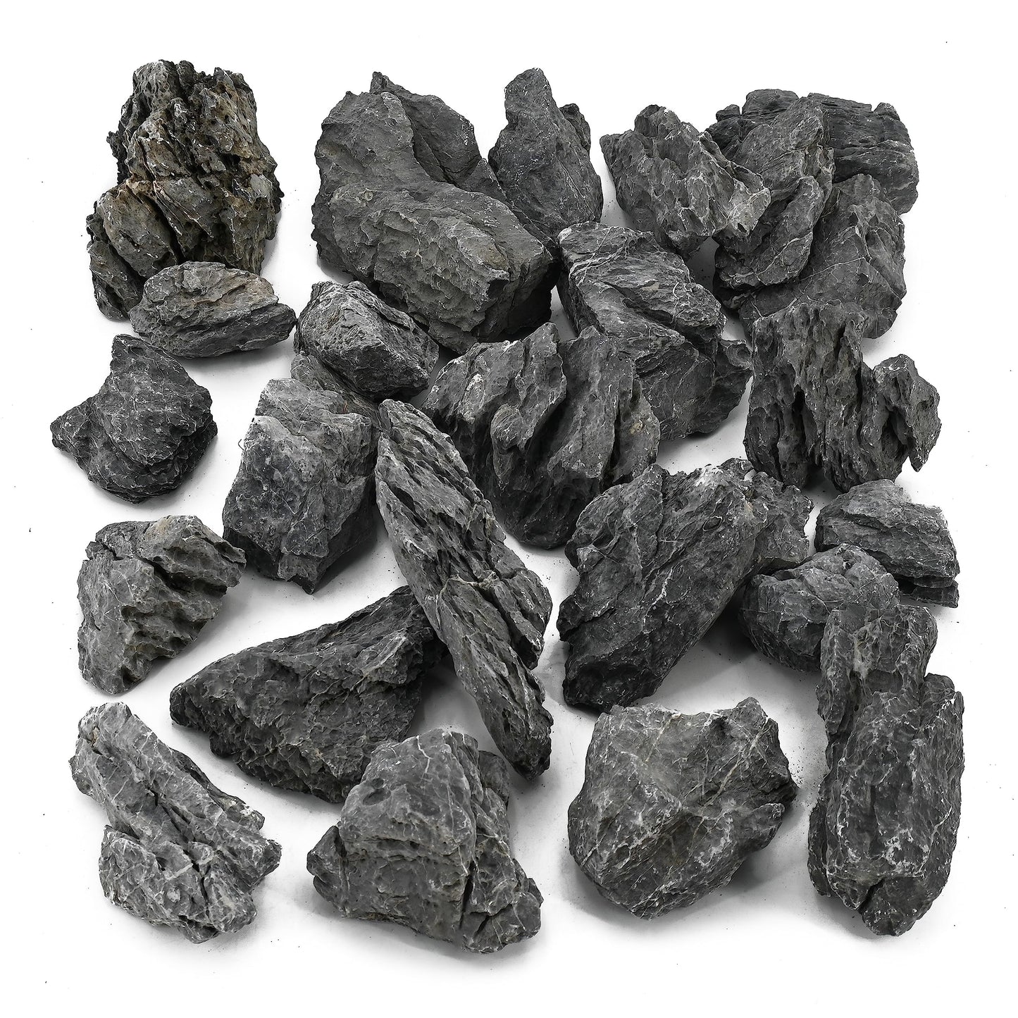 Unocho Seiryu Rock Aquarium Stones 11lb Natural Dragon Stone for Aquascaping Fish Tank Aquarium Landscaping Model Tank Decoration Miniature Fairy Garden(3-8 Inches)