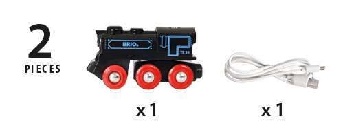 BRIO World - 33599 Rechargeable Engine | Battery-Powered Toy Train for Kids Aged 3+