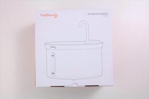 Cat Water Fountain Stainless Steel, FEELNEEDY 118oz/3.5L Pet Water Fountain Indoor, Cat Fountain,Dog Water Fountain,Cat Drinking Water Fountain with 3 Filters Replacement (FN-W08)