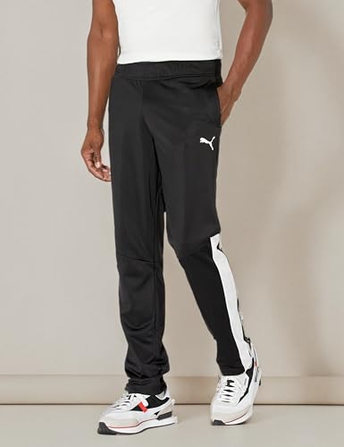 PUMA Men's Contrast Pants, Puma Black-puma Whit, Medium