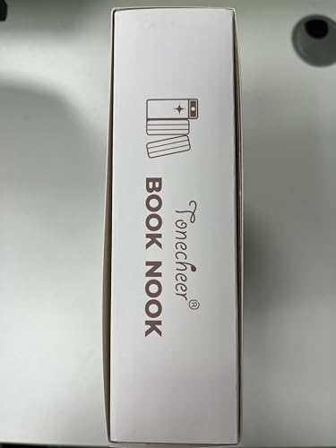Tonecheer DIY Book Nook Kit for Adults,3D Wooden Puzzle Bookend Bookshelf Insert Library Decor, Booknook Miniature House Kit with Body Motion Sensor LED Light (Travel with The Wind)