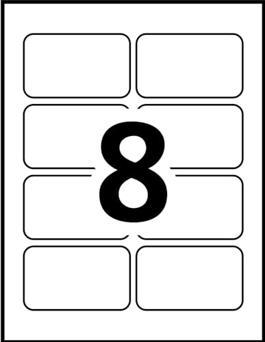 AVERY Flexible Name Badges for Laser and Inkjet Printers, 3-3/8" x 2-1/3", Matte White, Rectangle, 400 Pack (5395)