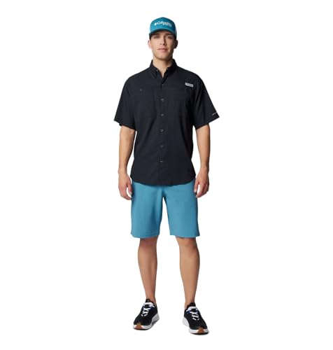 Columbia Mens Tamiami Ii Short Sleeve Shirt, Black, 3X
